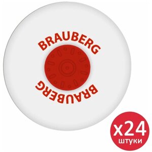 Ластик / резинка стирательная канцелярская для карандаша Brauberg Energy, Выгодный Комплект 24 штуки, 30х30х8мм, пластиковый держатель, 880769 в Москве от компании М.Видео