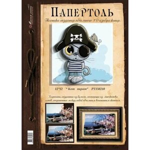 Папертоль "Кот пират" (3D-картина 12х12см) Магия Хобби в Москве от компании М.Видео