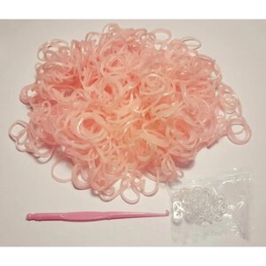 Резинки для плетения браслетов коралловые светлые 600 шт в Москве от компании М.Видео