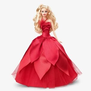 Кукла Barbie 2022 Holiday Doll (Барби Праздничная 2022 Блондинка) в Москве от компании М.Видео