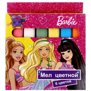 Мел цветной «Барби», 6 шт, в картонной упаковке в Москве от компании М.Видео