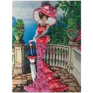 МЛ (н) 3005 Многоцветница"Дама в розовом". Набор для вышивки лентами в Москве от компании М.Видео