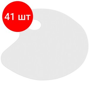 Комплект 41 шт, Палитра Гамма, плоская, овальная, белая, пластик в Москве от компании М.Видео