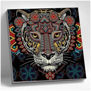 Картины мозаикой тигр (20 цветов) 30*30 см в Москве от компании М.Видео