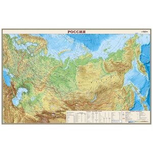 DMB Физическая карта России 1:7 в тубусе на рейках (4607048957196), 122  79 см