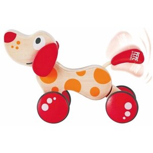 Каталка-игрушка Hape Walk-A-Long Puppy (E0347), красный/бежевый в Москве от компании М.Видео