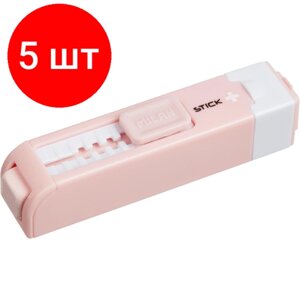 Комплект 5 штук, Ластик-точилка Milan цвет розовый, в блистере BYM10141IBGP в Москве от компании М.Видео