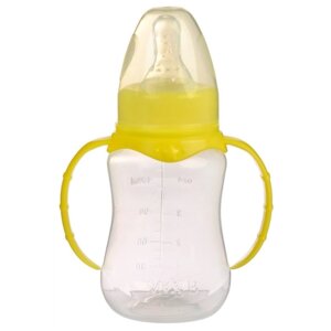 Mum&Baby Бутылочка с ручками приталенная 150мл, 2969765, с рождения, желтый в Москве от компании М.Видео