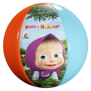 Мяч надувной детский, пляжный, 51 см, Маша и Медведь в Москве от компании М.Видео