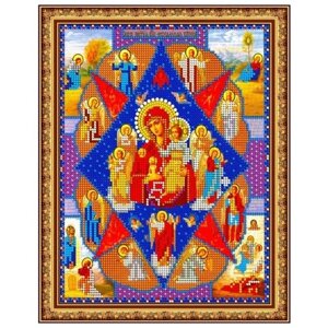 Вышивка бисером иконы Богородица Неопалимая Купина 19*24 см в Москве от компании М.Видео
