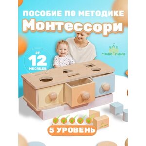 Монтессори для малышей Ящики с геометрическими фигурами в Москве от компании М.Видео