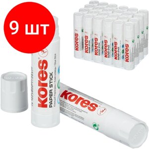 Комплект 9 штук, Клей-карандаш 20г KORES paper Stick 17203 в Москве от компании М.Видео