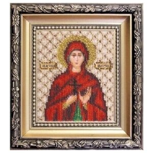 Вышивка бисером икона Святой мученицы Валерии 9x11 см в Москве от компании М.Видео