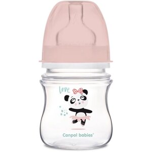 Canpol Babies Бутылочка антиколиковая с широким горлом PP EasyStart Exotic Animals, 120 мл, с рождения, розовый в Москве от компании М.Видео