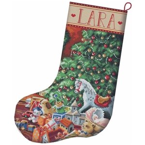 Набор для вышивания LetiStitch 'Уютный Рождественский носок' 24,5*37см в Москве от компании М.Видео