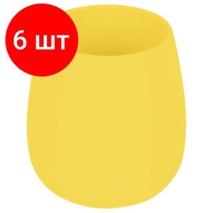 Комплект 6 шт, Стаканчик для рисования Мульти-Пульти силиконовый желтый, 290мл, европодвес в Москве от компании М.Видео