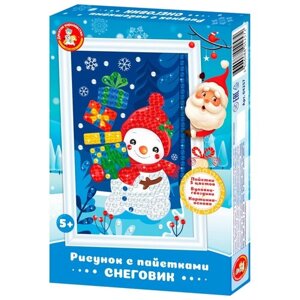 Десятое королевство Рисунок с пайетками Снеговик 04257 в Москве от компании М.Видео