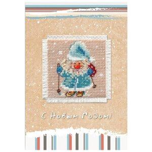 Алиса Набор для изготовления открытки с вышивкой Дед Мороз 5,7 x 5,7 см (7-01) в Москве от компании М.Видео