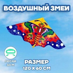 Воздушный змей «Цветная бабочка», с леской в Москве от компании М.Видео
