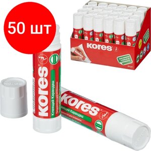 Комплект 50 штук, Клей-карандаш 20г KORES 12203 в Москве от компании М.Видео
