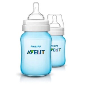 Бутылочки Philips Avent Natural набор 2 штуки, 260 мл, голубые SCF035/27 в Москве от компании М.Видео