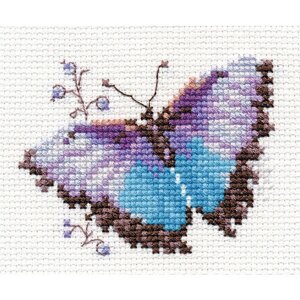 Набор для вышивания Алиса "Яркие бабочки. Голубая" 8х6 см в Москве от компании М.Видео