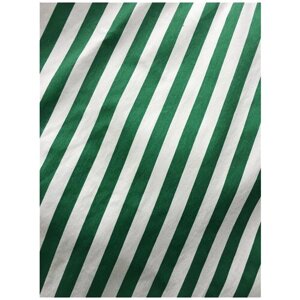 Сорочечная Ткань для шитья Тиси (35%ХБ, 65%ПЭ), Текса Вей, плотность 120г/м3, ширина 1,5*2,5, полоска бело-зеленая в Москве от компании М.Видео