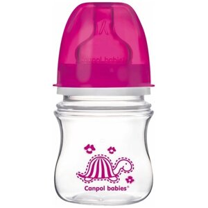 Бутылочка Canpol Babies PP EasyStart с широким горлышком антиколиковая, 120 мл, 3+ Colourful animals, цвет: розовый в Москве от компании М.Видео