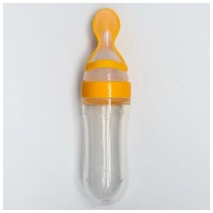 Бутылочка для кормления с ложкой, силикон, от 5 мес, 90 мл, цвет микс в Москве от компании М.Видео