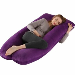 Подушка для беременных со съемной наволочкой, подушки для кормления в форме Подковы, 130х70 см в Москве от компании М.Видео