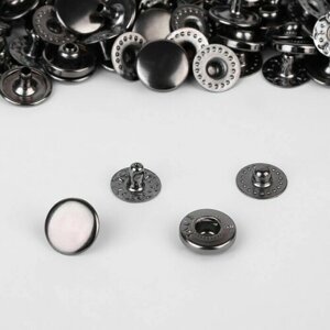 Кнопка установочная, Альфа, d = 10 мм, цвет чёрный никель (20 шт) в Москве от компании М.Видео