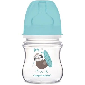 Canpol Babies Бутылочка антиколиковая с широким горлом PP EasyStart Exotic Animals, 120 мл, с рождения, голубой в Москве от компании М.Видео