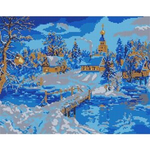 Вышивка бисером наборы картина Зимняя сказка 30*38 см в Москве от компании М.Видео