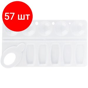 Комплект 57 шт, Палитра СТАММ, прямоугольная, 10 ячеек, белая в Москве от компании М.Видео