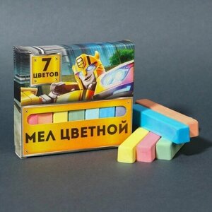 Мелки цветные школьные "Трансформеры", 7 цветов, Transformers, прямоугольные в Москве от компании М.Видео