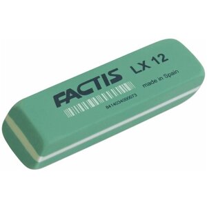 Ластик большой FACTIS LX 12 (Испания), 74х24х13 мм, зеленый, прямоугольный, скошенные края, CPFLX12 В комплекте: 12шт. в Москве от компании М.Видео