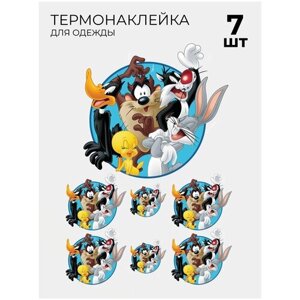 Термонаклейки мультгероев на одежду 7 шт Looney Tunes Луни Тюнз Багз Банни Bugs Bunny в Москве от компании М.Видео