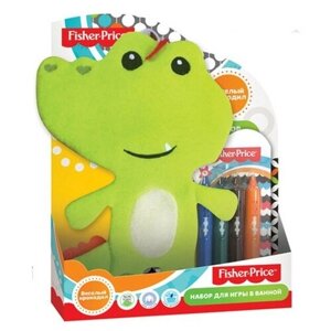 Набор для игры в ванной Веселый крокодил+мелки в подарок Mattel 10019 Fisher Price в Москве от компании М.Видео