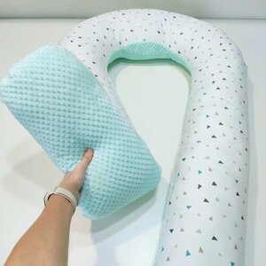 Подушка для беременных для сна U, плюш + хлопок сатин в Москве от компании М.Видео