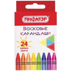 Восковые мелки пифагор "солнышко", набор 24 цвета, 227281 в Москве от компании М.Видео