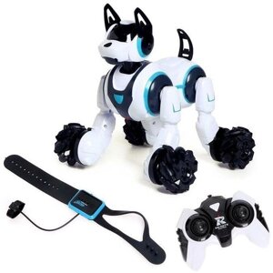Робот-собака "Кибер пёс", световые и звуковые эффекты, работает от аккумулятора, цвет белый в Москве от компании М.Видео