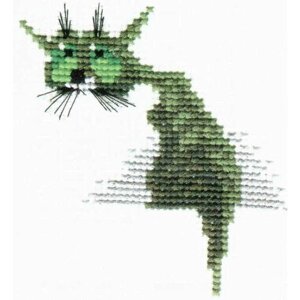 Набор для вышивания крестом Чаривна мить Зеленый кот, 15*15см в Москве от компании М.Видео