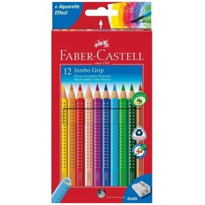 Faber-Castell Цветные карандаши Jumbo Grip 12 цветов (110912) в Москве от компании М.Видео