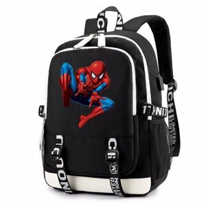 Рюкзак Человек паук (Spider man) черный с USB-портом №3 в Москве от компании М.Видео