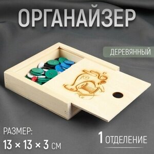 Органайзер для рукоделия «Швейная машинка», деревянный, 1 отделение, 13  13  3 см в Москве от компании М.Видео