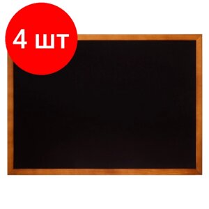 Комплект 4 штук, Доска меловая (грифельная) Attache А3, черная, в дер. раме в Москве от компании М.Видео