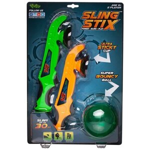 Спортивная игра YULU Sling Stix, в наборе 2 устройства для запуска с присоской, 1 мячик попрыгунчик в Москве от компании М.Видео