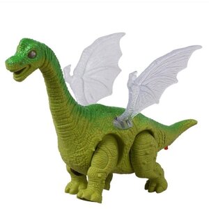 Интерактивная игрушка дракон динозавр фигурка на батарейках свет звук движение рычит двигается 1391 в коробке Tongde в Москве от компании М.Видео