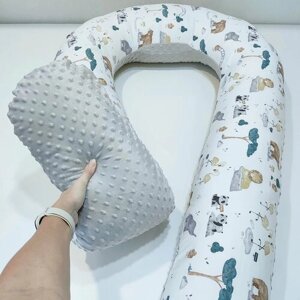 Подушка для беременных для сна U, плюш + сатин в Москве от компании М.Видео