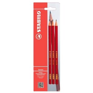 STABILO Набор чернографитных карандашей SWANO 3 шт (306/3-B) серый в Москве от компании М.Видео